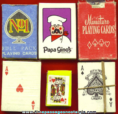 (6) Different Miniature Playing Card Decks