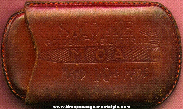 Old MCA 10c Cigar Advertising Premium Leather Pouch