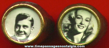 (2) 1950’s Television / Movie Star Real Photo Toy Rings