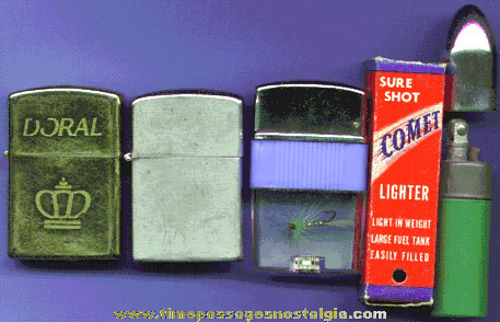 (4) Different Old Cigar Or Cigarette Lighters