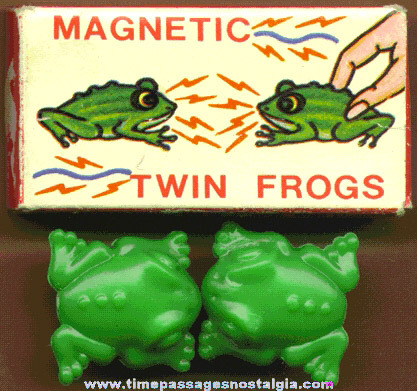 Boxed Set Of Novelty Magnetic Twin Frogs