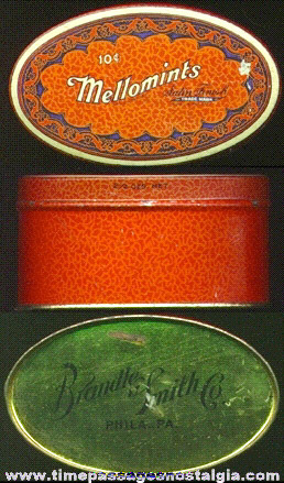 Old 10c MELLOMINTS Advertising Candy Tin