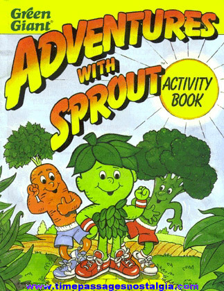 1990 Green Giant "ADVENTURES WITH SPROUT" Activity Book