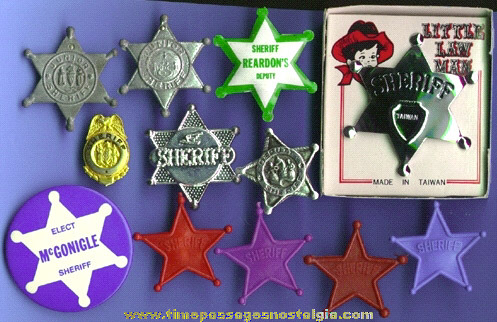 (12) Sheriff & Deputy Toy Badges