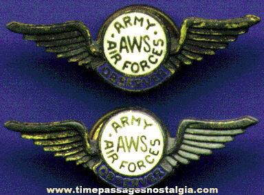 (2) Matching Old U.S. Army Air Forces Wings Pins