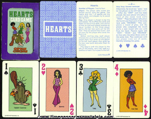 Boxed 1979 Hanna-Barbera Captain Caveman Hearts Card Game