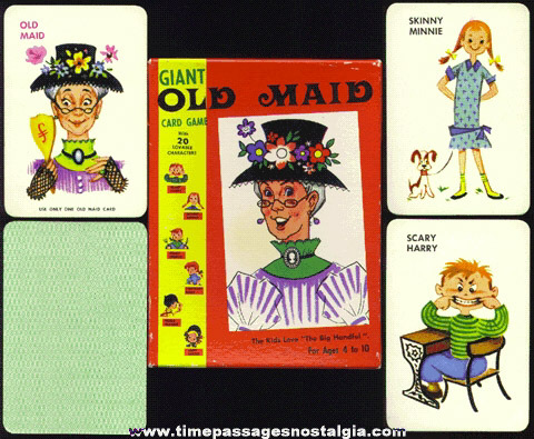 Large Old Boxed Old Maid Card Game