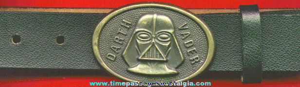 1980 STAR WARS - DARTH VADER Belt Buckle With Leather Belt