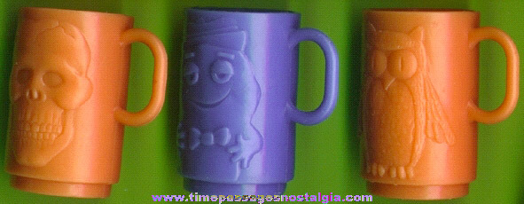 (3) Different General Mills Monster Cereal Premium / Prize Mini Cups