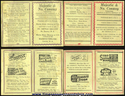 (4) 1940s Movie Theatre Programs