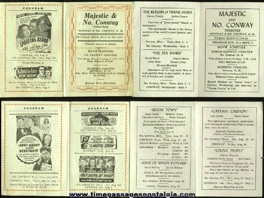 (4) 1940s Movie Theatre Programs