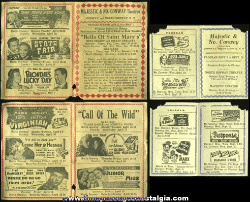 (4) 1940s Movie Theatre Programs