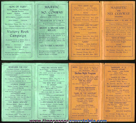 (4) 1940’s Movie Theatre Programs