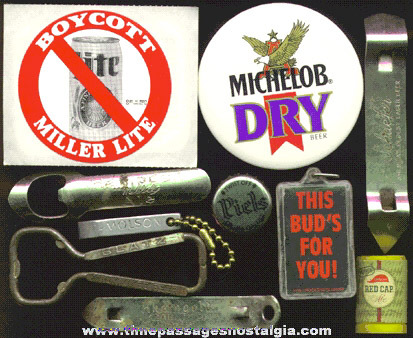 (10) Small Mixed Beer Advertising Items