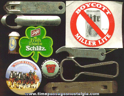 (10) Small Mixed Beer Advertising Items