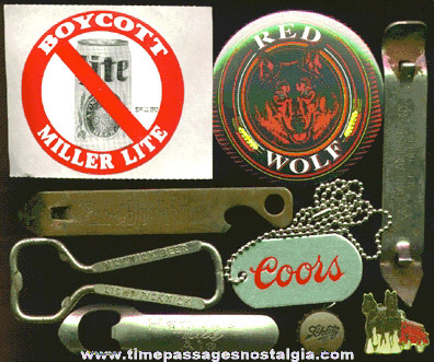 (10) Small Mixed Beer Advertising Items