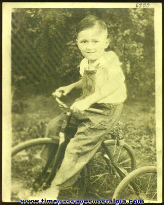 Large Old Boy On A Tricycle Photograph