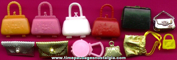 (12) Miniature Doll Purses & Pocket Books