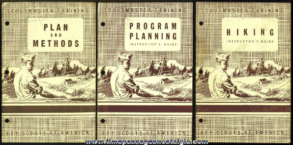 (3) Different Old Boy Scout Scoutmaster Training Manuals