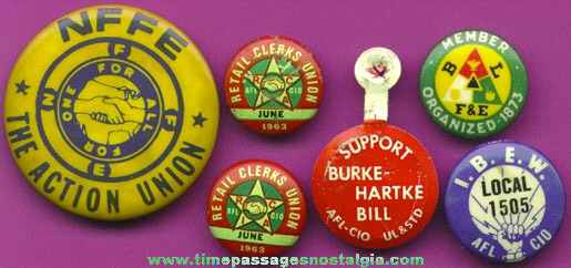 (6) Old Tin Union Pins