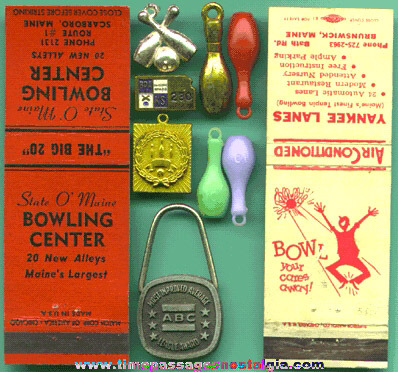 (10) Small Old Bowling Items