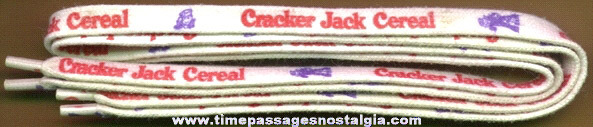 Pair Of 1983 Cracker Jack Cereal Prize / Premium Advertising Shoe Laces