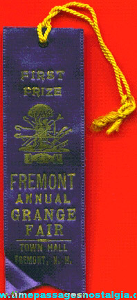 1939 Grange Fair First Place Blue Ribbon