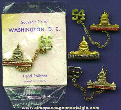 (4) Old Washington, D.C. Capital Building Pins