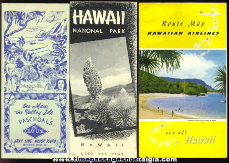 (3) 1950’s Hawaii Tourist Paper Items