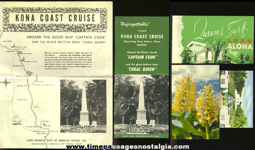 (5) 1950’s Hawaii Tourist Paper Items