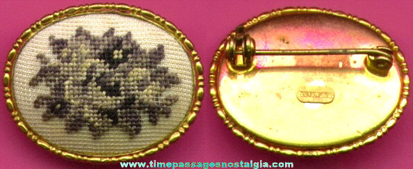 Old Austrian Needle Point Brooch Pin