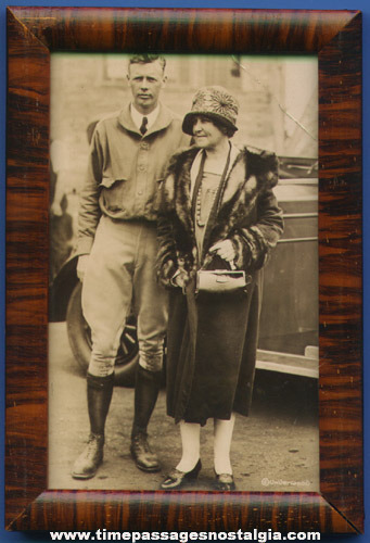 Old Framed Charles Lindbergh Photograph