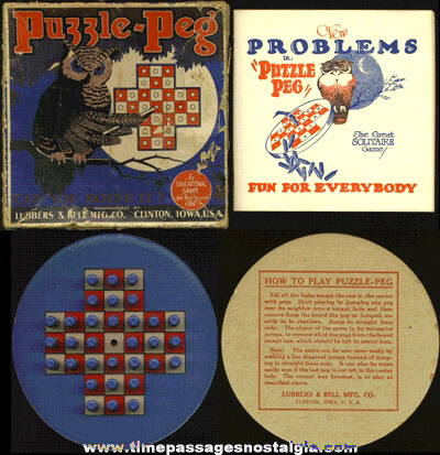 1929 Boxed PUZZLE PEG Game / Puzzle