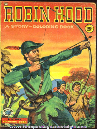 1955 ROBIN HOOD Coloring Book