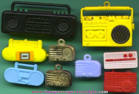 (9) Radio Miniatures And Charms