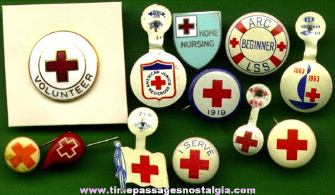 (12) Small Old Red Cross Items