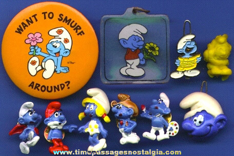 (10) Small Old SMURF Items
