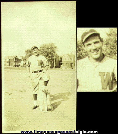 Old Baseball Player Photograph