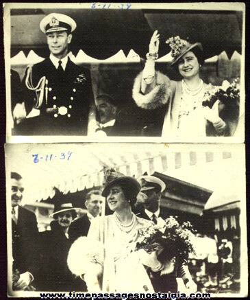 (2) 1939 King George VI & Queen Elizabeth Photographs