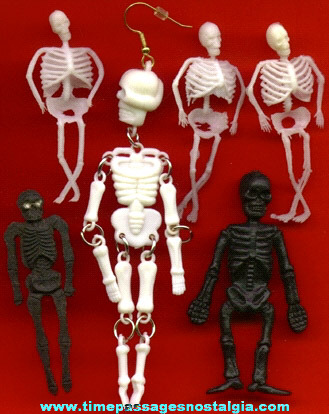 (6) Small Toy Skeleton Figures