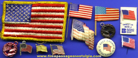 (12) Small United States Flag Items