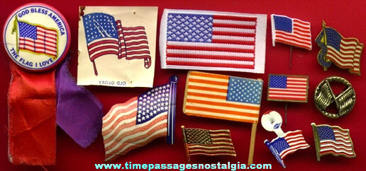 (12) Small United States Flag Items