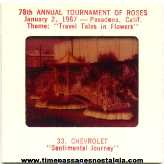 (63) 1967 78th Annual Tournament Of Roses Parade Float Color Photo Slides