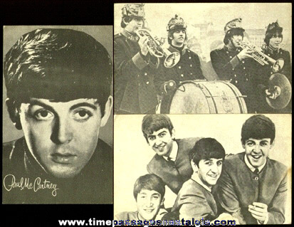 (3) Old BEATLES Arcade Exhibit Trading Cards