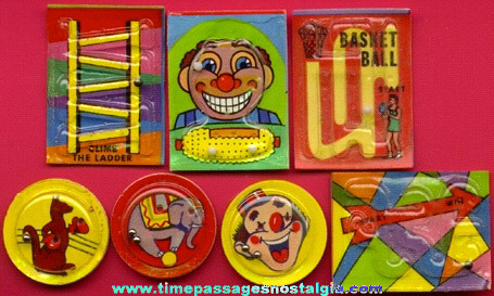 (7) Old CRACKER JACK Prize / Premium Bead Dexterity Games