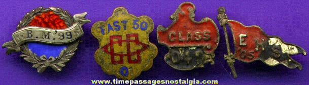 (4) 1899 - 1905 School Pins