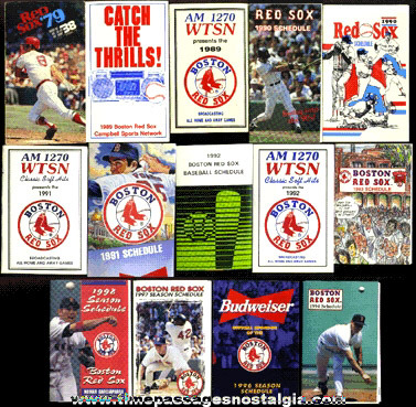 (19) Different Boston Red Sox Schedules (1979 - 1998)