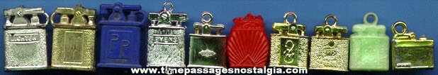 (10) Old Gumball Machine Prize Cigarette Lighter Charms