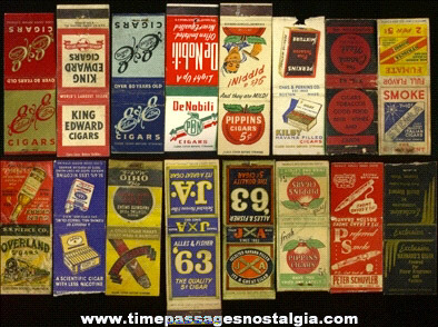 (16) Old Cigar Advertising Match Pack Covers