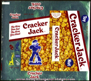 RARE 1950’s Unused Cracker Jack Box Foil Wrapper